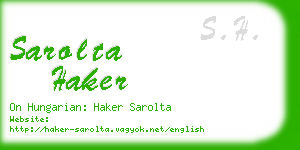 sarolta haker business card